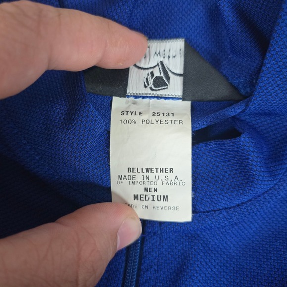 Bellwether Blue Short Sleeve Cycling Jersey Medium Polyester Zip Up Bike Shirt - Picture 4 of 12